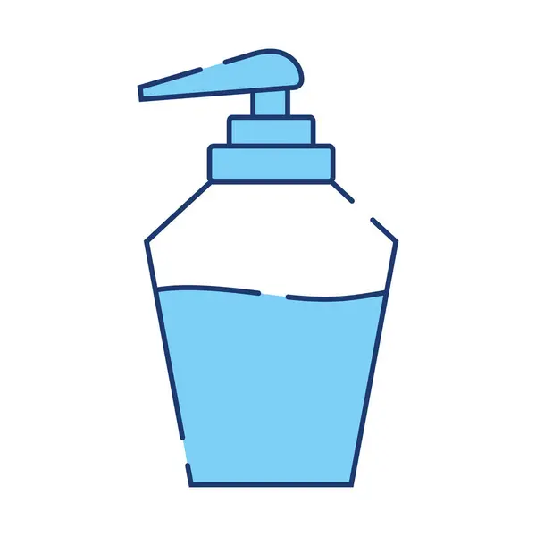 分离的单色液体肥皂瓶清洁图标病媒说明 — 图库矢量图片