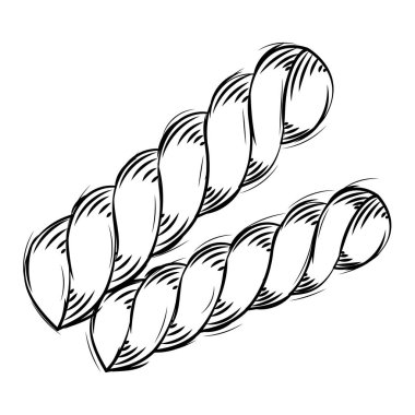 Bir çift lokum şekeri ikonu Vektör illüstrasyonunun izole edilmiş çizimi