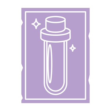 Tarot kartı vektör illüstrasyonundaki sihirli iksirin taslağı