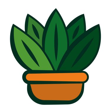 İzole edilmiş renkli bitki ikonu Vektör illüstrasyonu