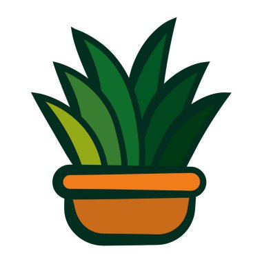 İzole edilmiş renkli bitki ikonu Vektör illüstrasyonu