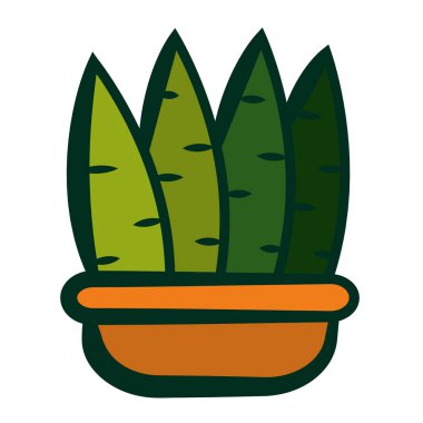 İzole edilmiş renkli bitki ikonu Vektör illüstrasyonu