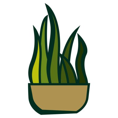 İzole edilmiş renkli bitki ikonu Vektör illüstrasyonu