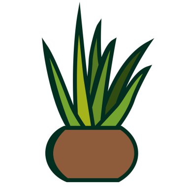 İzole edilmiş renkli bitki ikonu Vektör illüstrasyonu