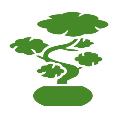 İzole edilmiş yeşil siluet kapalı bitki ikonu Vektör illüstrasyonu