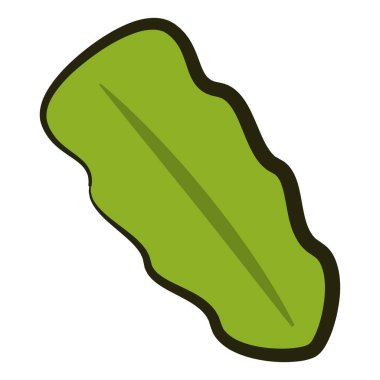 İzole edilmiş ıspanak yaprağı simgesi Düz Tasarım Vektörü illüstrasyonu