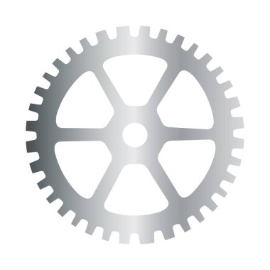 İzole edilmiş renkli dişli araç simgesi Vektör illüstrasyonu