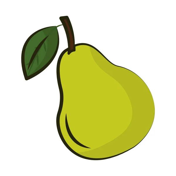 Isolated Pear Icon Flat Design Vector Illustration — Stock Vector
