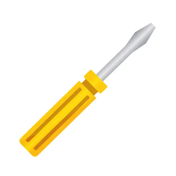 Isolated Colored Screwdriver Tool Icon Vector Illustration — Stock Vector