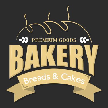 Kaliteli kaliteli fırın poster vektörü illüstrasyonu