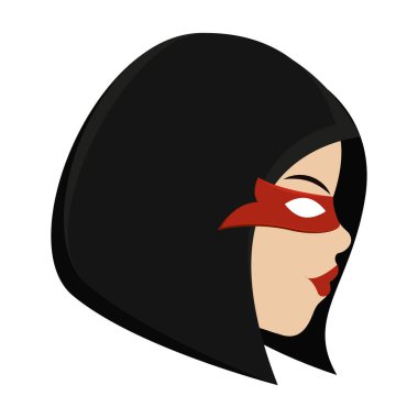 İzole edilmiş, mutlu kadın süper kahraman Avatar karakter Vektör çizimi