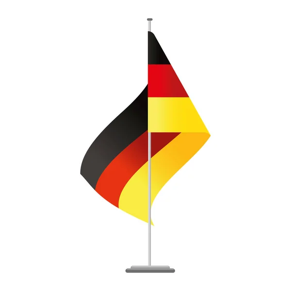 Bandera Color Aislada Alemania Vector Illustration — Vector de stock