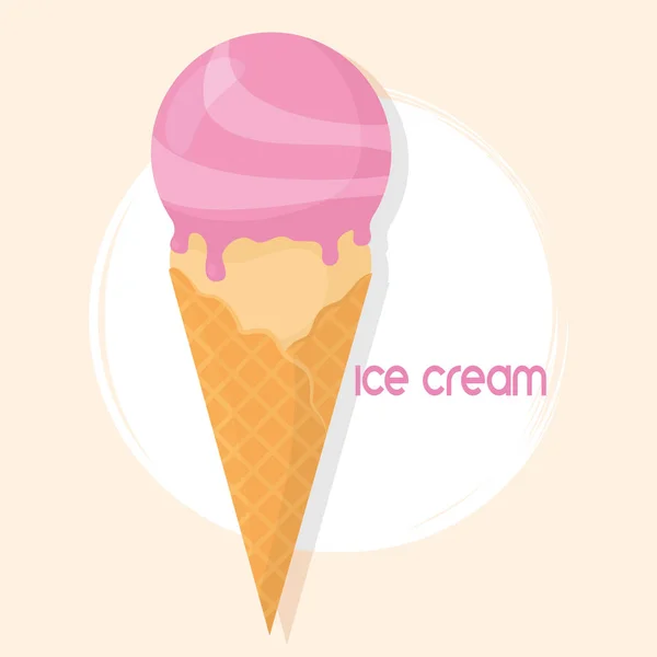 Isolated Colored Ice Cream Sketch Icon Vector Illustration — Vector de stock