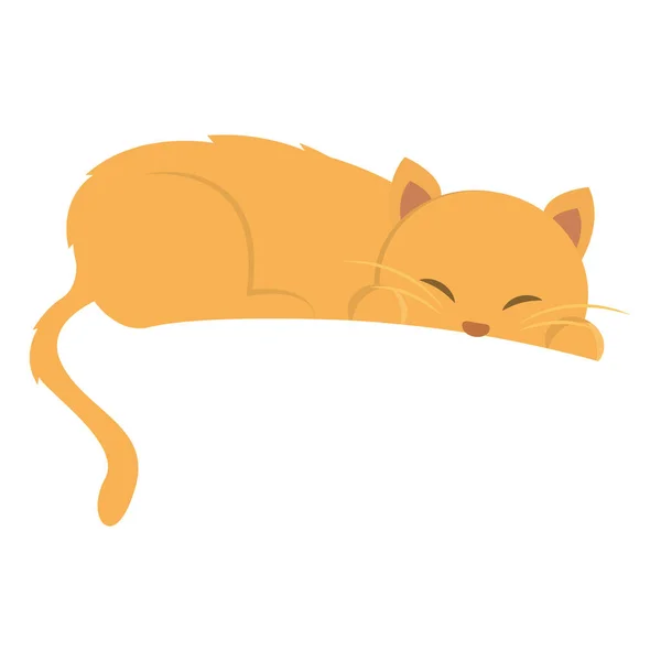 Izolacja Szczęśliwy Ładny Kot Domowe Zwierzę Wektor Ilustracja — Wektor stockowy