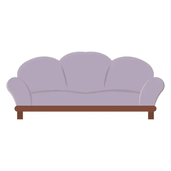 Isolated Colored Sofa Sketch Icon Vector Illustration — Stock Vector