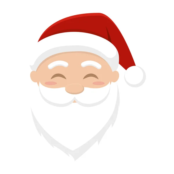 Geïsoleerd Schattig Santa Claus Avatar Kerstkarakter Vector Illustratie Rechtenvrije Stockvectors