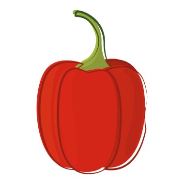 Isolated colored pepper sketch icon Vector illustration