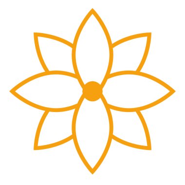 Çiçek açan Vektör illüstrasyonunun izole edilmiş ana hatları