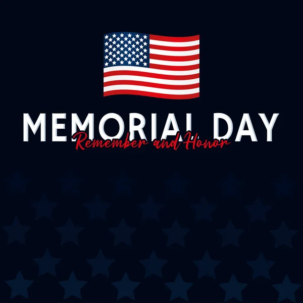 Colored memorial day poster holiday event Vector illustration