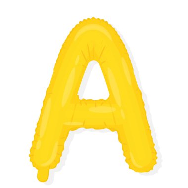 İzole edilmiş renkli bir harf bir tipografi vektörü illüstrasyonu