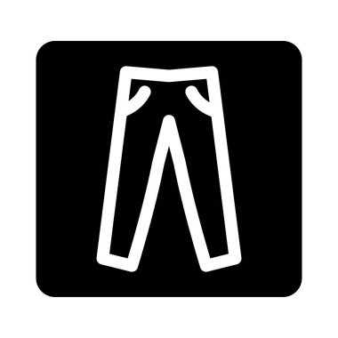 İzole pantolon silueti Kadın giysi ikonu Vektör illüstrasyonu