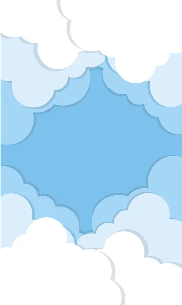 มของเมฆช สไตล ลปะกระดาษ ภาพเวกเตอร — ภาพเวกเตอร์สต็อก