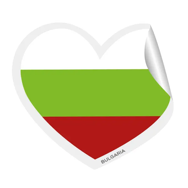 Izolowany Kształt Serca Flagą Bułgarii Wektor Ilustracji — Wektor stockowy