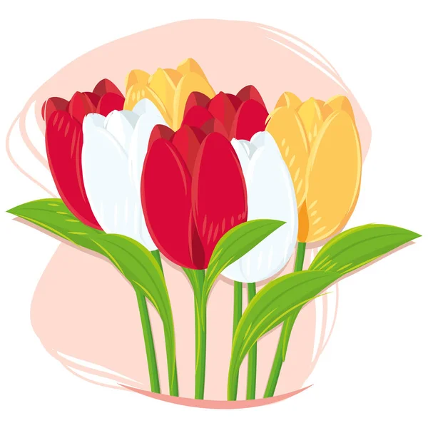 Groupe Isolé Fleurs Tropicales Naturelles Illustration Vectorielle — Image vectorielle