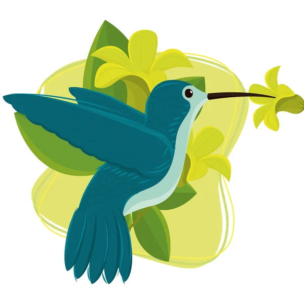Isolated Cute Colored Hummingbird Animal Vector Illustration — Stock Vector