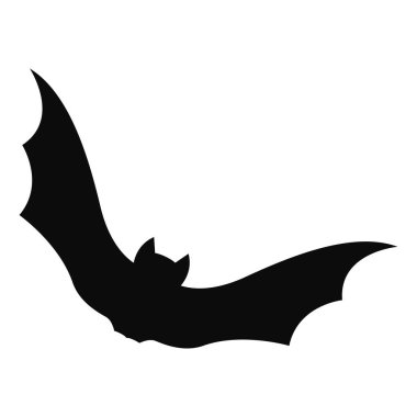 Bir yarasa simgesi Vektör illüstrasyonunun izole edilmiş silueti