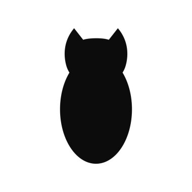 Bir yarasa simgesi Vektör illüstrasyonunun izole edilmiş silueti