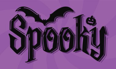 Renkli Cadılar Bayramı harfleri arka plan Vektör illüstrasyonuName