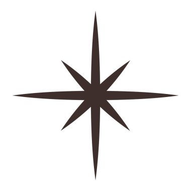 İzole edilmiş el çizimi yıldız şekli ikonu Vektör çizimi