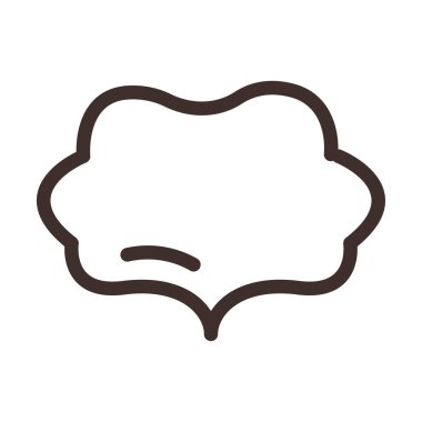 İzole edilmiş el boş balon sohbet simgesi Vektör illüstrasyonuName