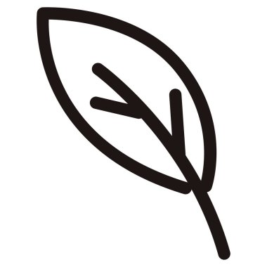 Doğal yaprak taslak ikonu Vektör illüstrasyonu