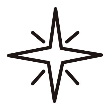 İzole edilmiş yıldız şekli taslak ikonu Vektör illüstrasyonu