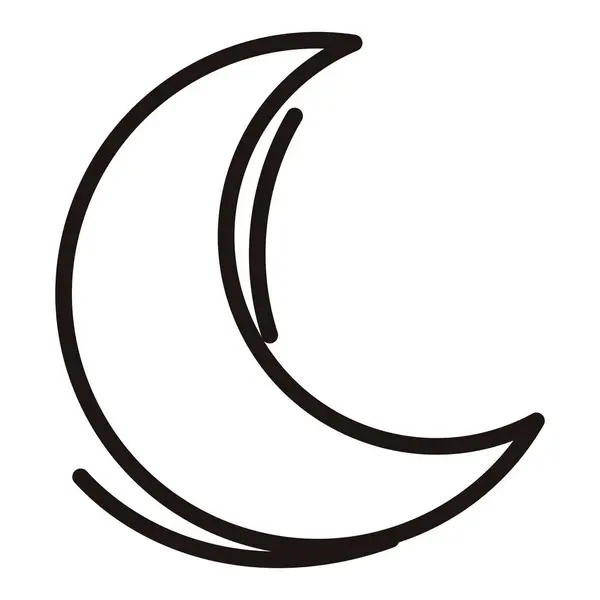 Значок Ескізу Місяця Векторні Ілюстрації Стоковий вектор