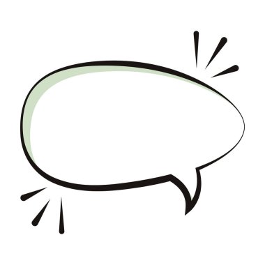 Boş çizgi roman sohbet vektörü illüstrasyonuName