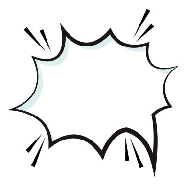 Boş çizgi roman sohbet vektörü illüstrasyonuName