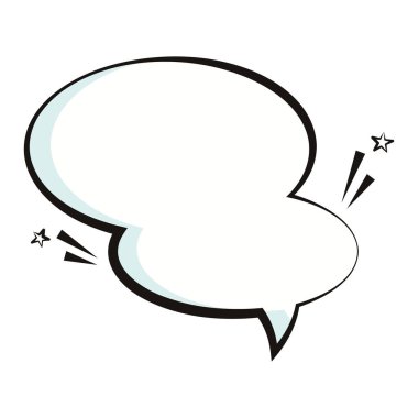 Boş çizgi roman sohbet vektörü illüstrasyonuName