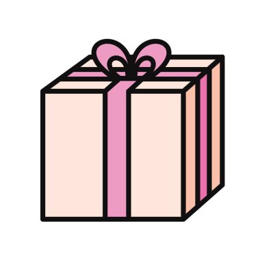 Renkli Noel hediye simgesi Vektör illüstrasyonu