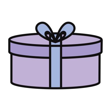 Renkli Noel hediye simgesi Vektör illüstrasyonu