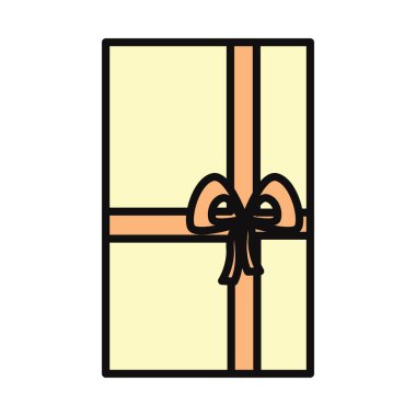 Renkli Noel hediye simgesi Vektör illüstrasyonu