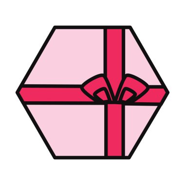 Renkli Noel hediye simgesi Vektör illüstrasyonu