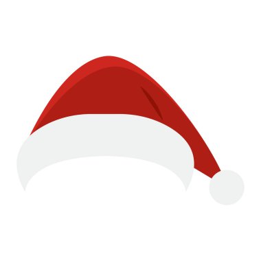 İzole edilmiş Noel şapkası ikonu Vektör illüstrasyonu