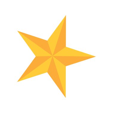 İzole edilmiş altın yıldız şekil ikonu Vektör illüstrasyonu