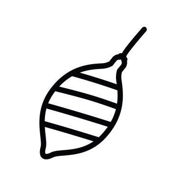 Bir noel balosu taslak ikonu Vektör illüstrasyonunun silueti