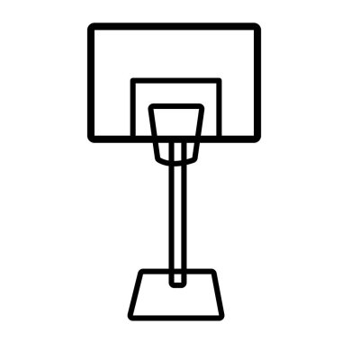 İzole edilmiş basketbol ağı simgesi düz tasarım Vektör illüstrasyonu