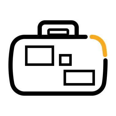 İzole edilmiş yaz gezisi çanta ikonu Düz Tasarım Vektörü illüstrasyonu