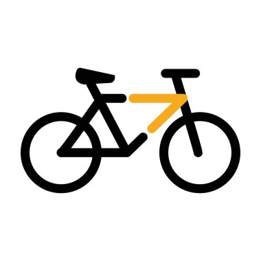 İzole edilmiş yaz bisikleti simgesi Düz Tasarım Vektörü illüstrasyonu